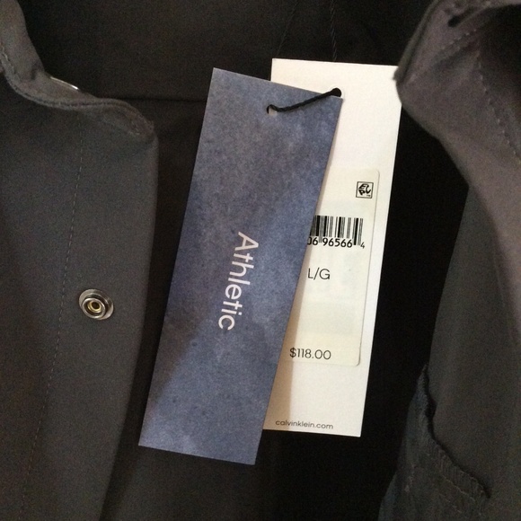 Men’s Calvin Klein Athletic Shirt | Concealed snap buttons | Sz L | Brand New - Picture 7 of 15